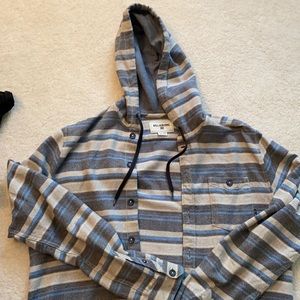 Billabong boho hooded flannel button up